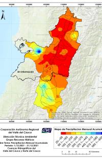 Informe de lluvias mes de Diciembre 2021